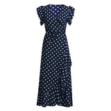 DMZing Maxi Vestido de Mujer a la Moda Casual Lunares Vestido de Sirena Boda Playa Fiesta