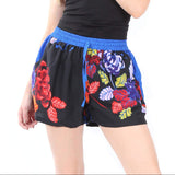 Village Venture Short Corto Estampado Floral Ajustable Unitalla Azul -Mod. S224