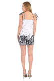 Village Venture Jumper Estampado de Flores Primavera/Verano Fresco(Blanco/Negro) Unitalla-Mod JF360