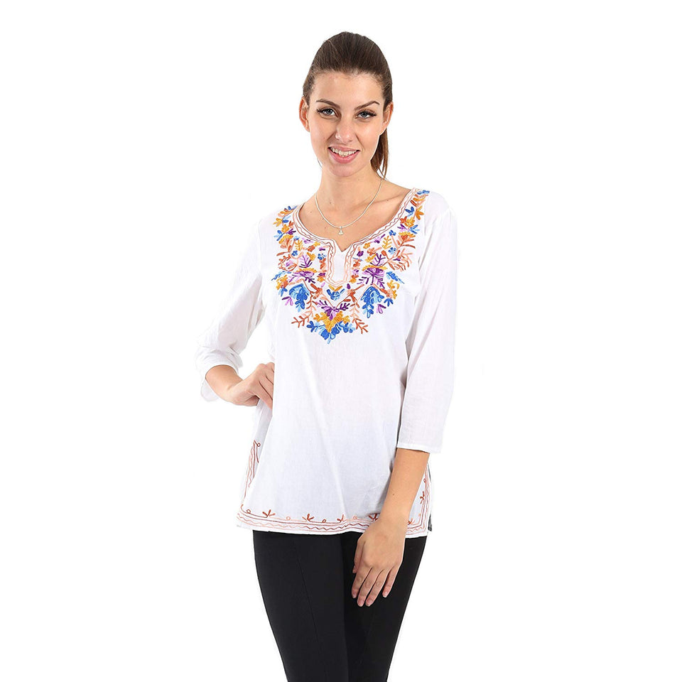 Village Venture- Blusa Casual Bordada 20166